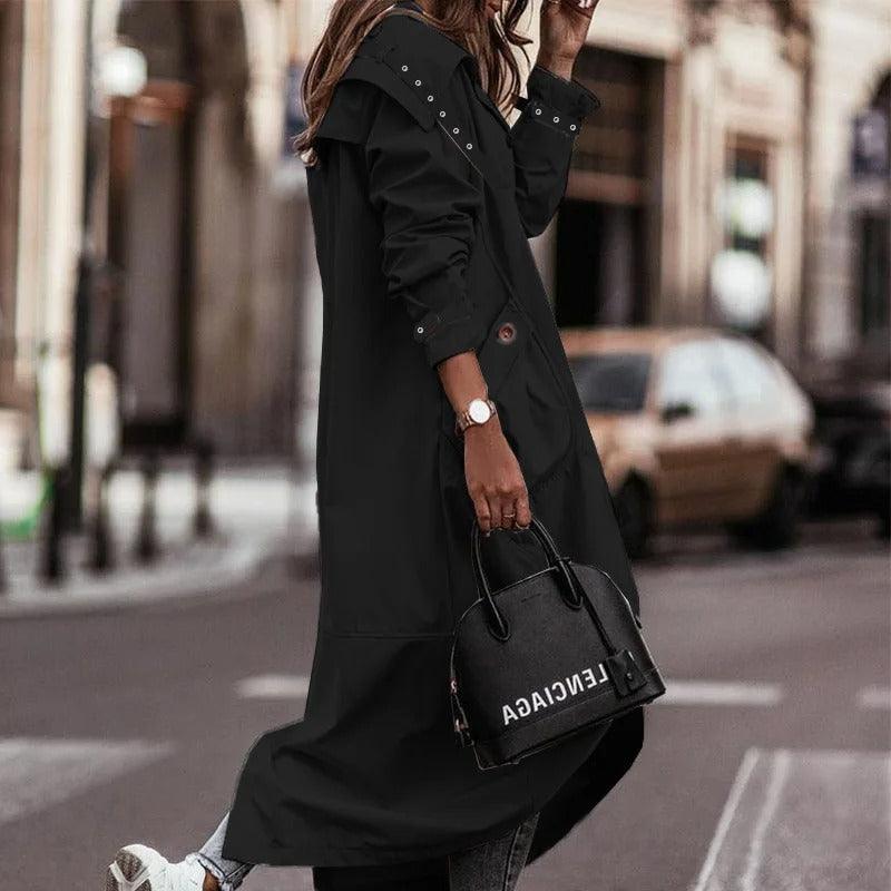 Manteau Long Imperméable Léger pour Femme – Style Printanier Chic