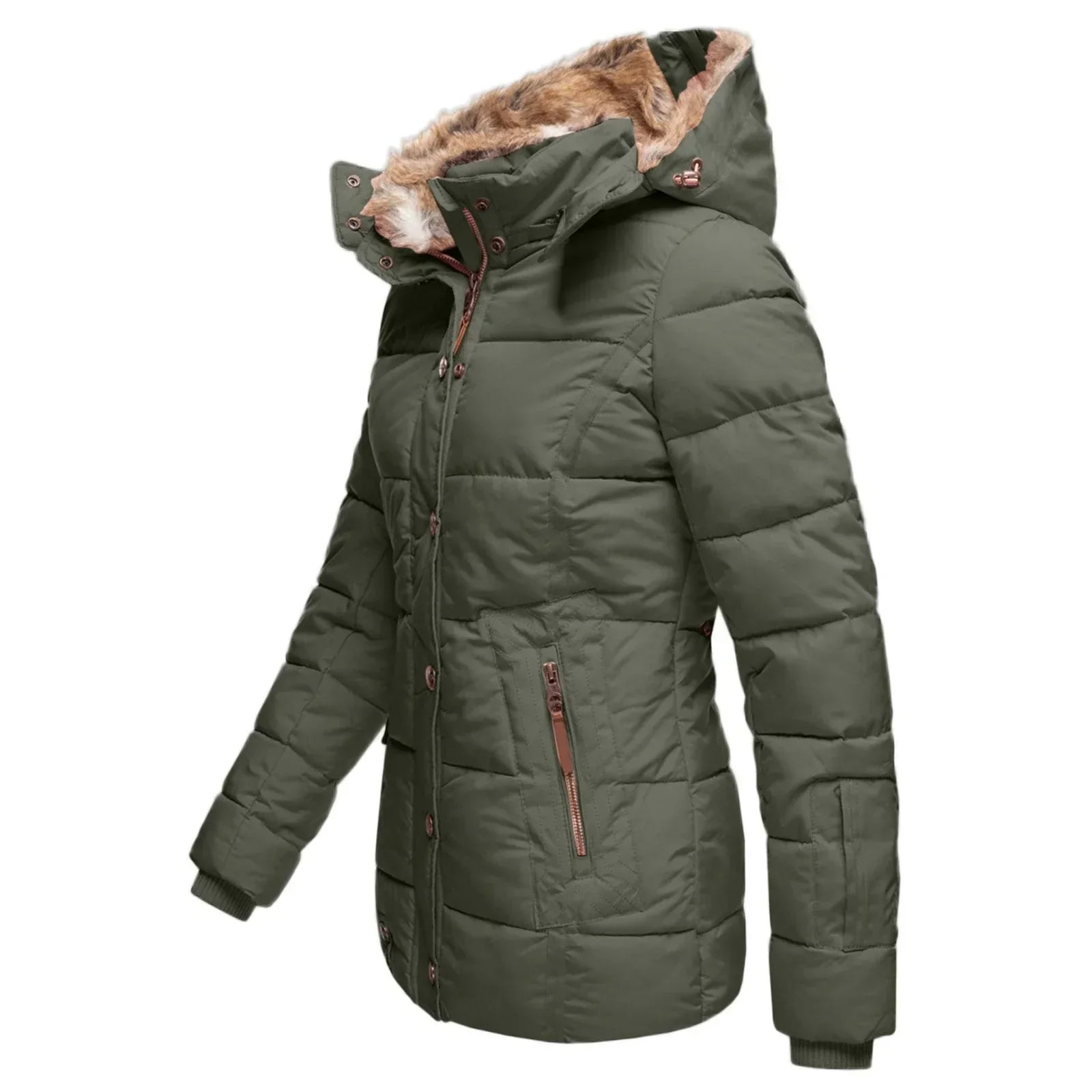 Femme Manteau Long Élégant à Capuche et Manches Longues
