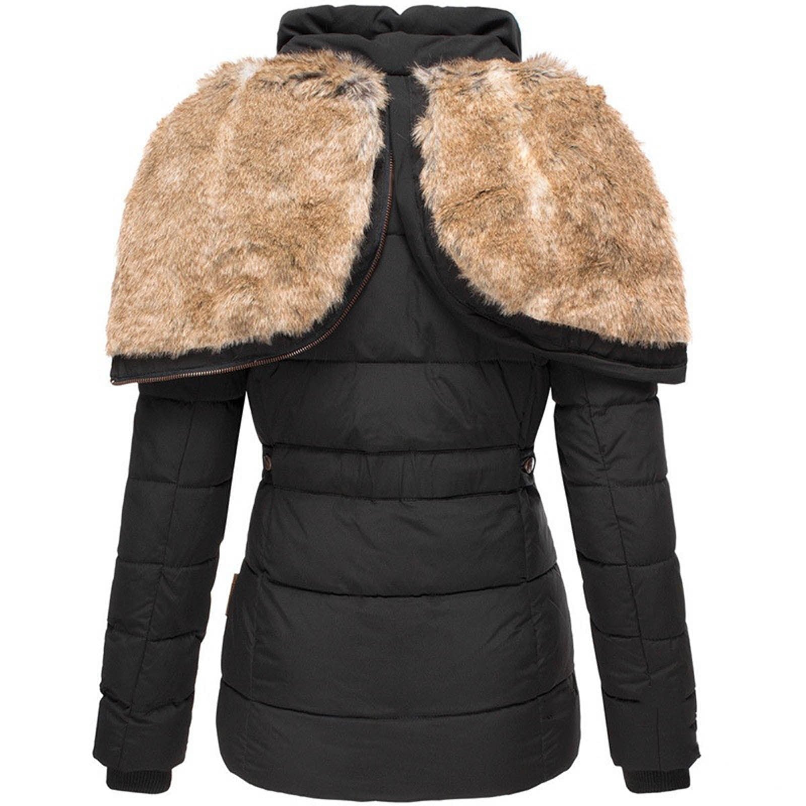 Femme Manteau Long Élégant à Capuche et Manches Longues