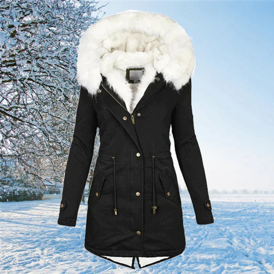 Femme Manteau Chaud d’Hiver à Manches Longues