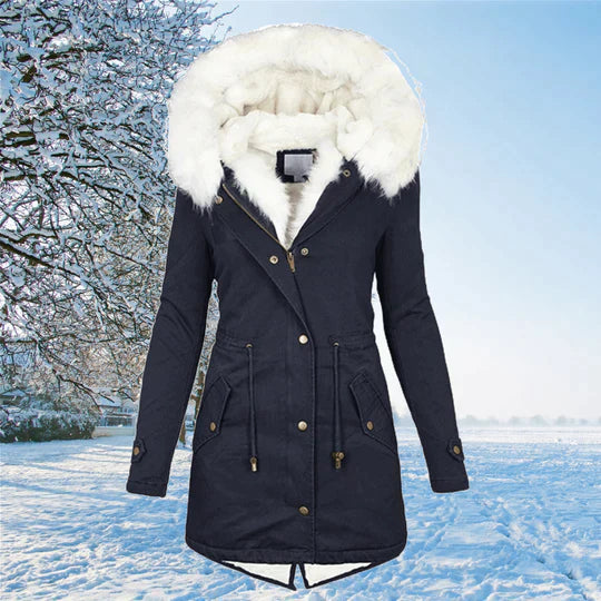 Femme Manteau Chaud d’Hiver à Manches Longues