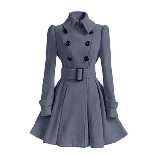 Trench Coupe-Vent à Double Boutonnage pour Femmes – Coupe Ajustée