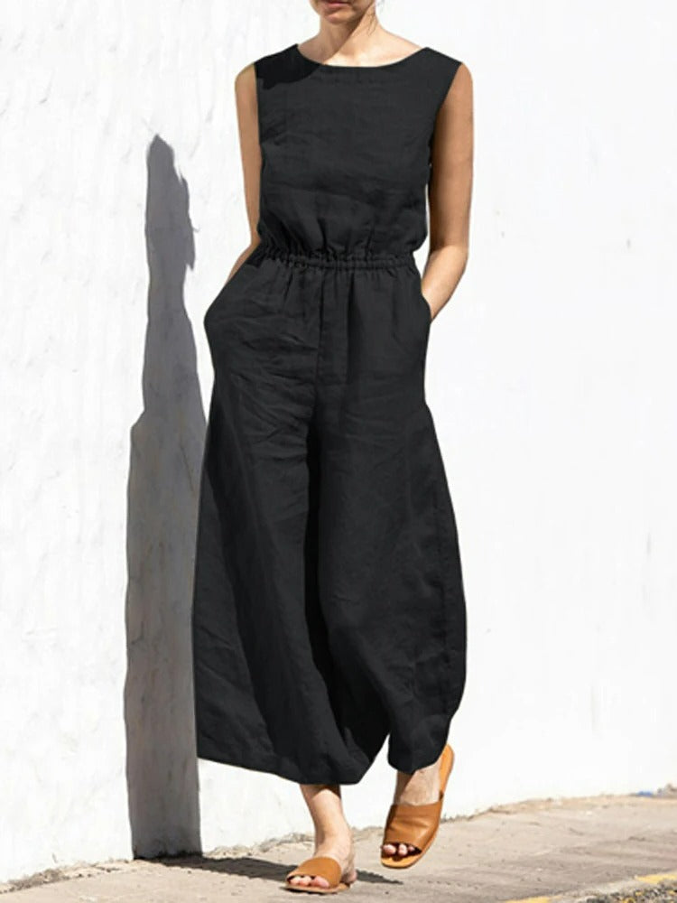 Pour femme - Combinaison sans manches légère style décontracté et habillé