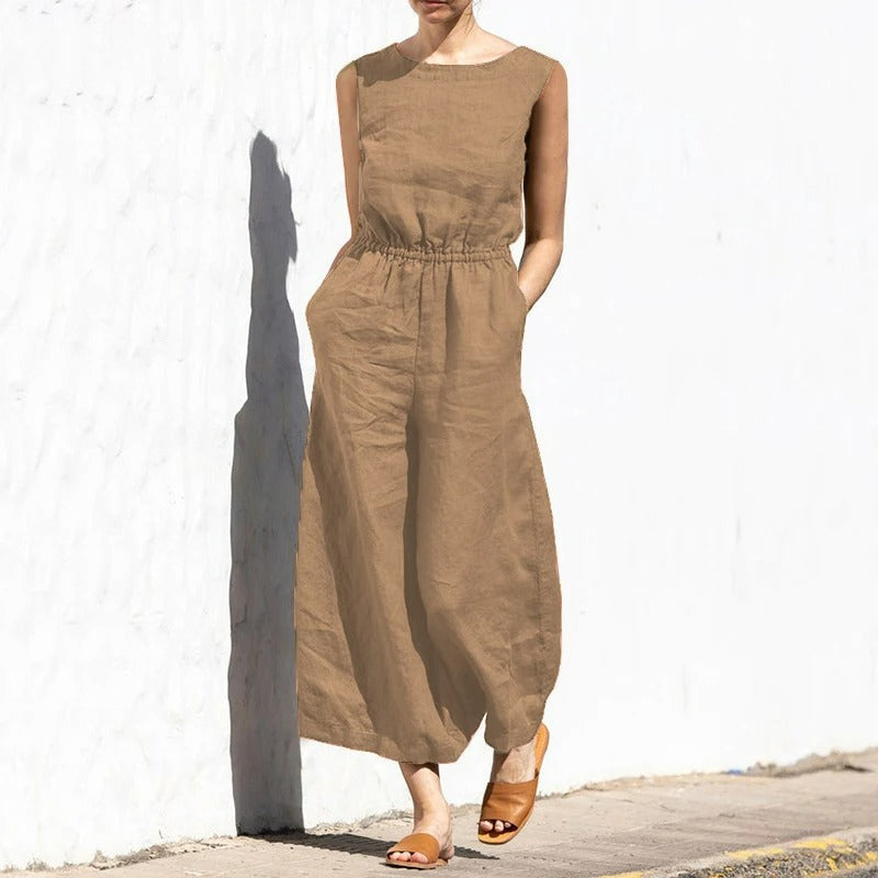 Pour femme - Combinaison sans manches légère style décontracté et habillé