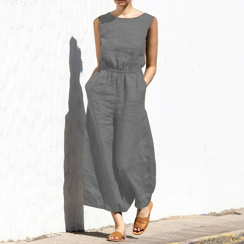 Pour femme - Combinaison sans manches légère style décontracté et habillé