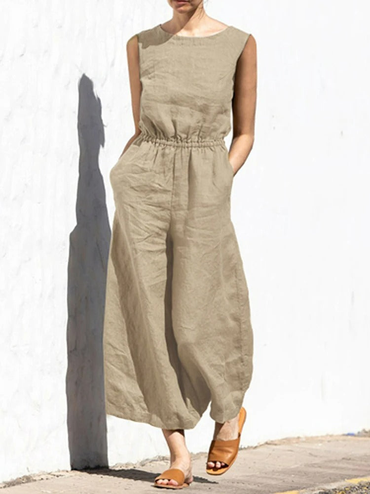 Pour femme - Combinaison sans manches légère style décontracté et habillé
