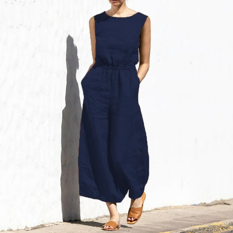 Pour femme - Combinaison sans manches légère style décontracté et habillé
