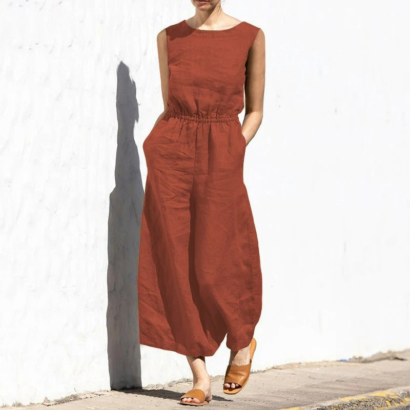 Pour femme - Combinaison sans manches légère style décontracté et habillé