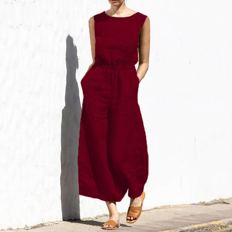 Pour femme - Combinaison sans manches légère style décontracté et habillé