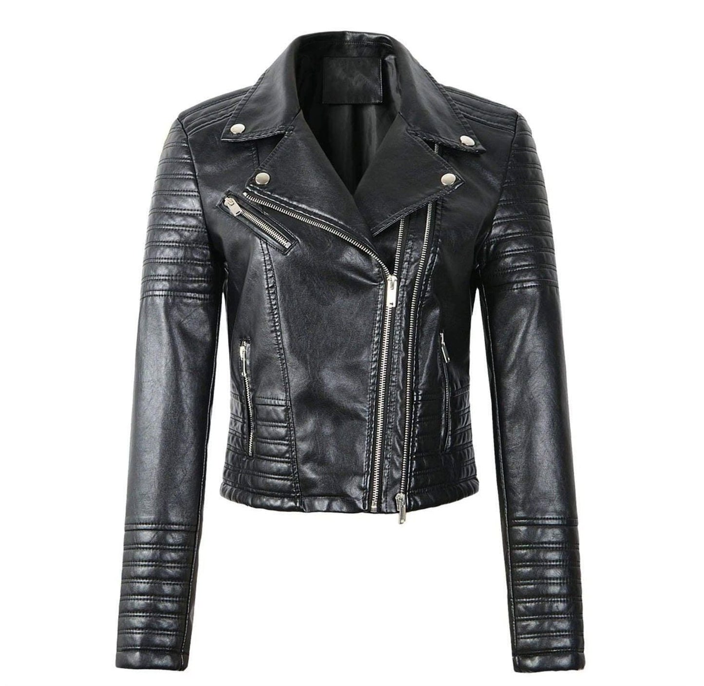 Sophie Veste Biker Classique à Zip Asymétrique
