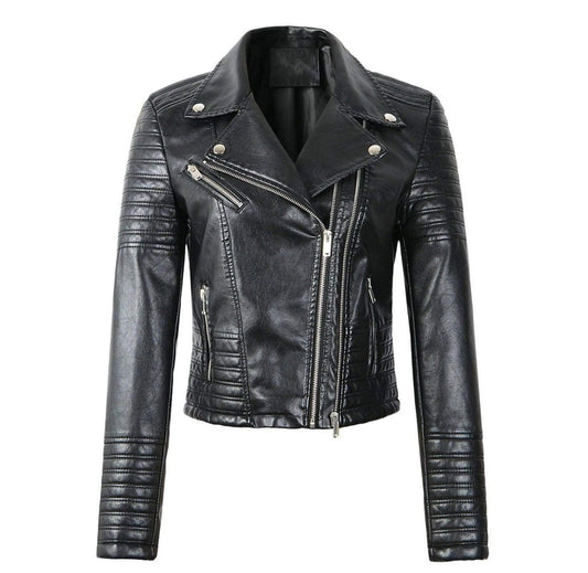 Sophie Veste Biker Classique à Zip Asymétrique