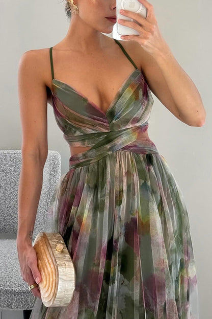 Women's Summer Floral Print Flowy Dress