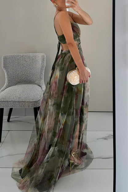 Women's Summer Floral Print Flowy Dress