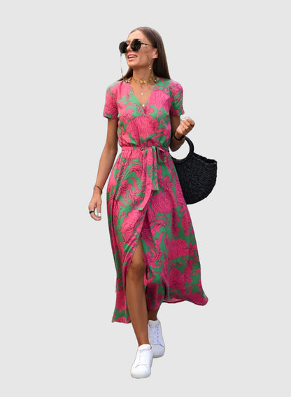 Robe Imprimée Légère pour Femme – Style Estival – Coupe Décontractée Élégante