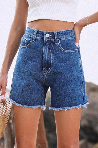 Kort en jean brut pour femme - coupe classique et stil français