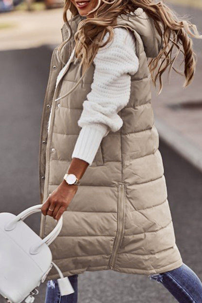 Gilet Zippé à Col Mandarin Coupe Classique pour Femme