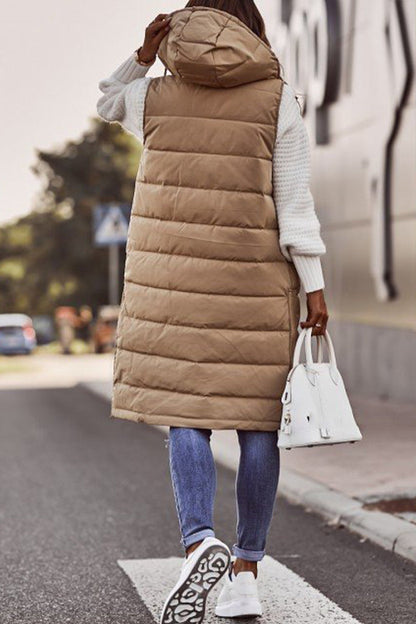 Gilet Zippé à Col Mandarin Coupe Classique pour Femme