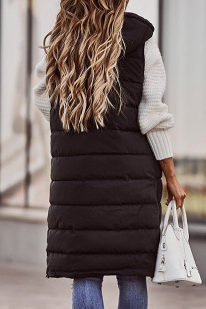 Gilet Zippé à Col Mandarin Coupe Classique pour Femme