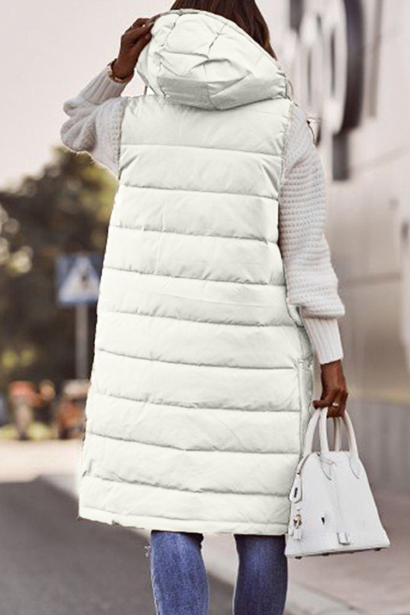 Gilet Zippé à Col Mandarin Coupe Classique pour Femme