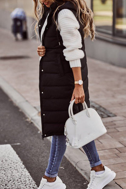 Gilet Zippé à Col Mandarin Coupe Classique pour Femme