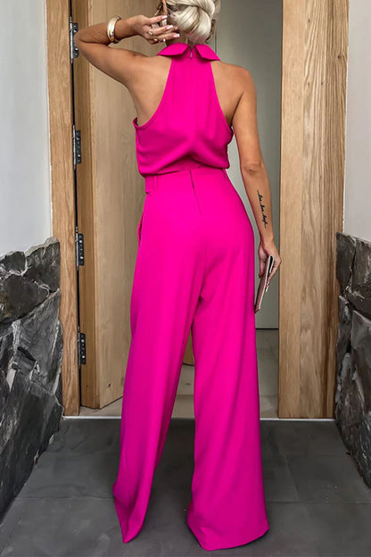 Pour femme - Combinaison unie à poches coupe fluide et épurée