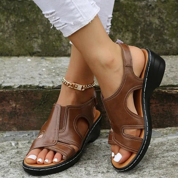 Sandales d’Été à Talon Compensé pour Femmes – Design Respirant et Bride Ajustable