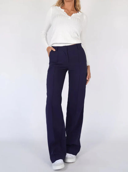 Élina – Pantalon Élégant à Jambe Large