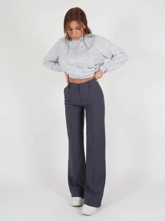 Élina – Pantalon Élégant à Jambe Large