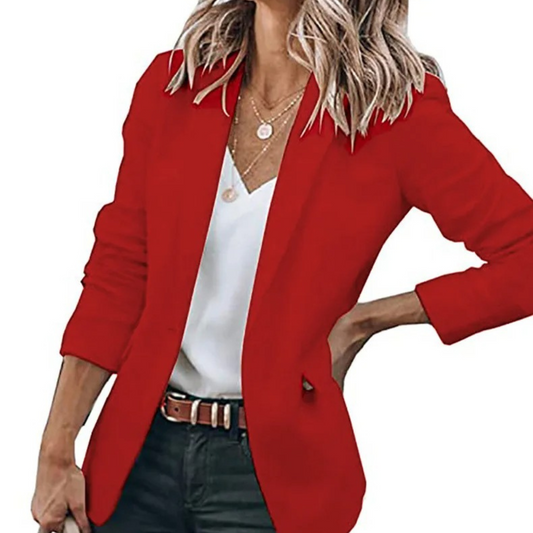 Women's Elegant Slim Fit Long Blazer