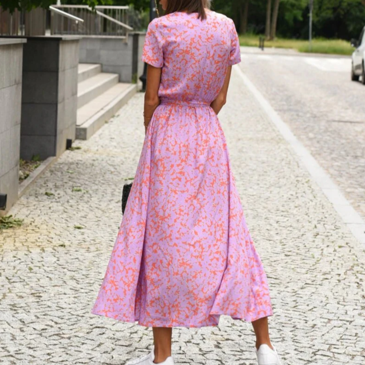Robe Imprimée Légère pour Femme – Style Estival – Coupe Décontractée Élégante
