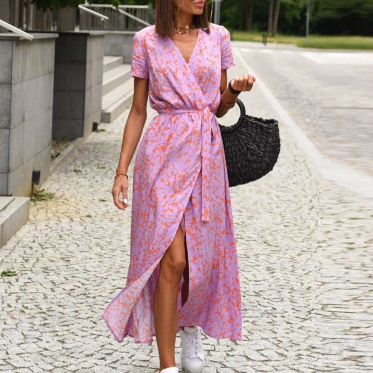 Robe Imprimée Légère pour Femme – Style Estival – Coupe Décontractée Élégante