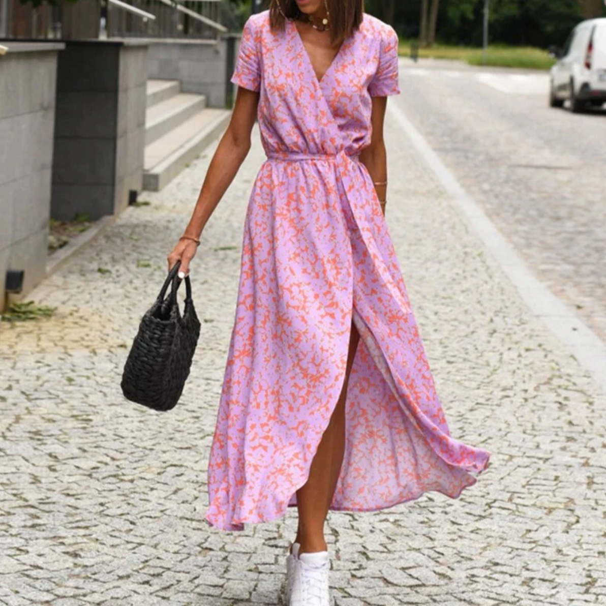 Robe Imprimée Légère pour Femme – Style Estival – Coupe Décontractée Élégante