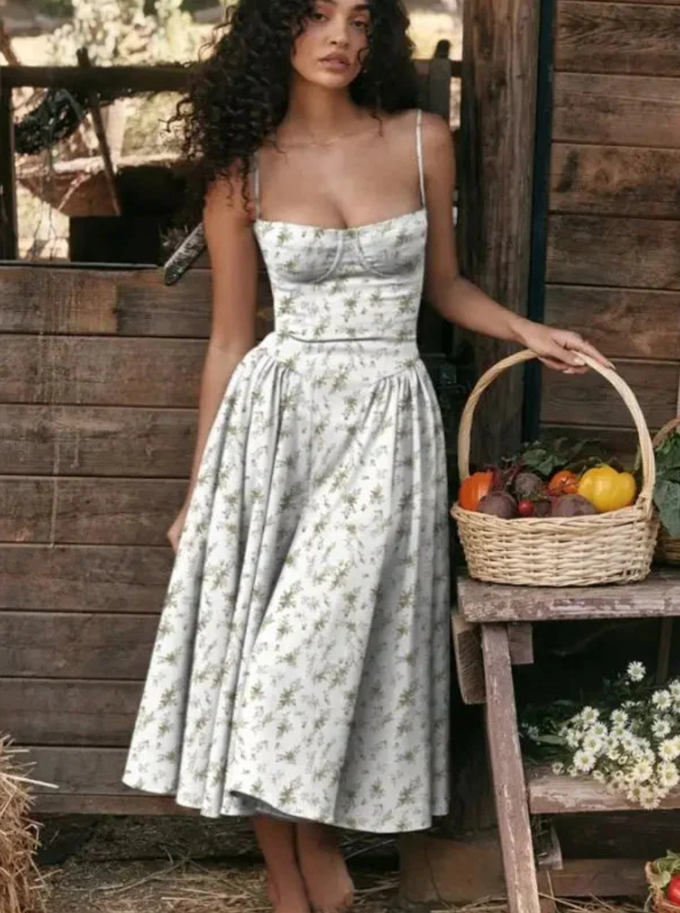 Women's Robe d’Été Légère à Col V – Coupe Fluide Décontractée