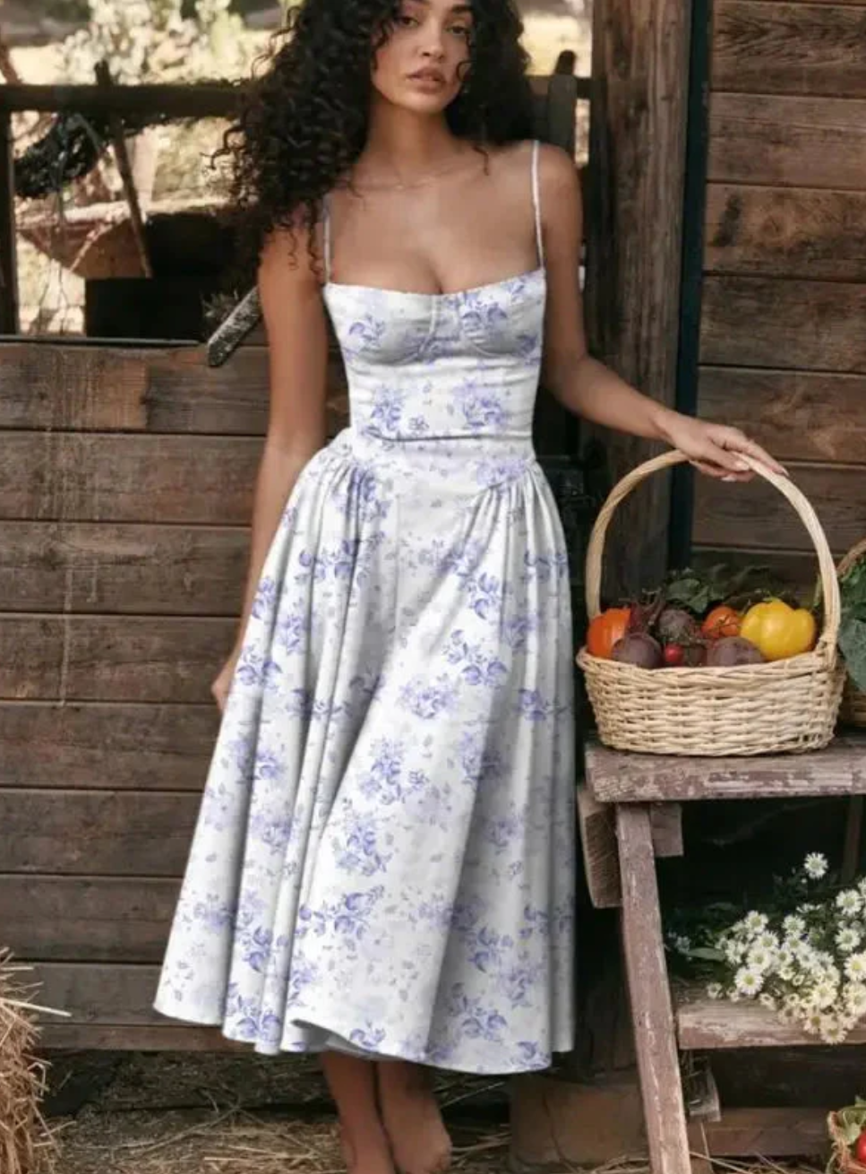Women's Robe d’Été Légère à Col V – Coupe Fluide Décontractée