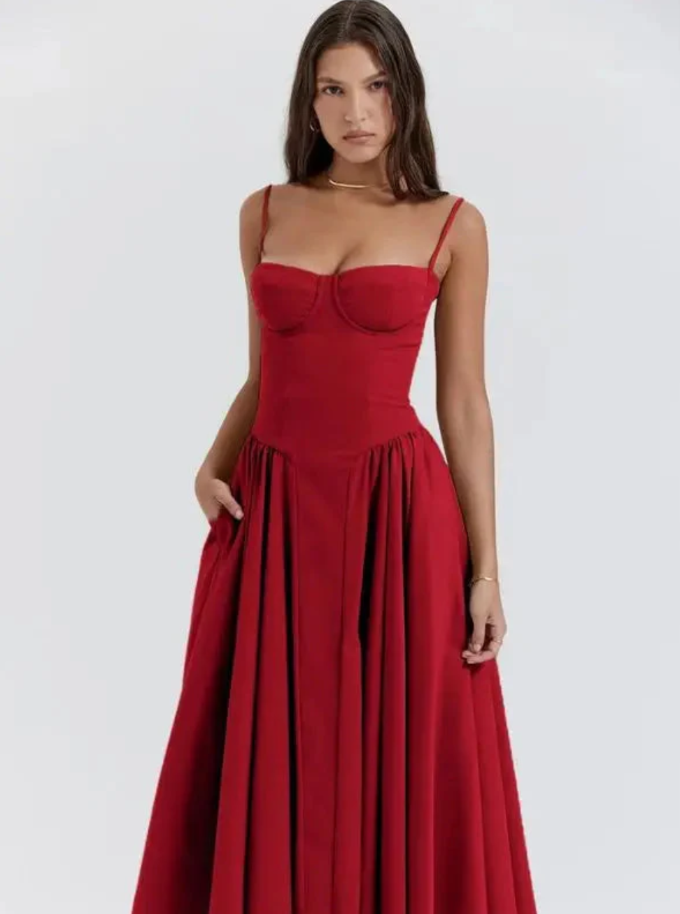 Women's Robe d’Été Légère à Col V – Coupe Fluide Décontractée