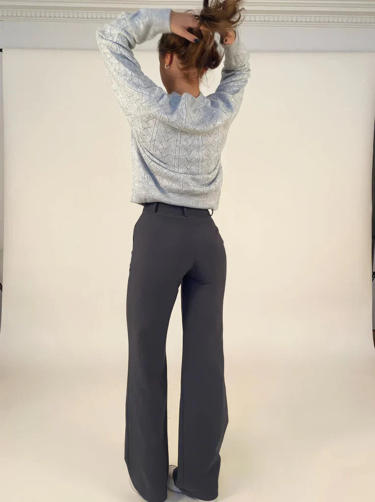Élina – Pantalon Élégant à Jambe Large