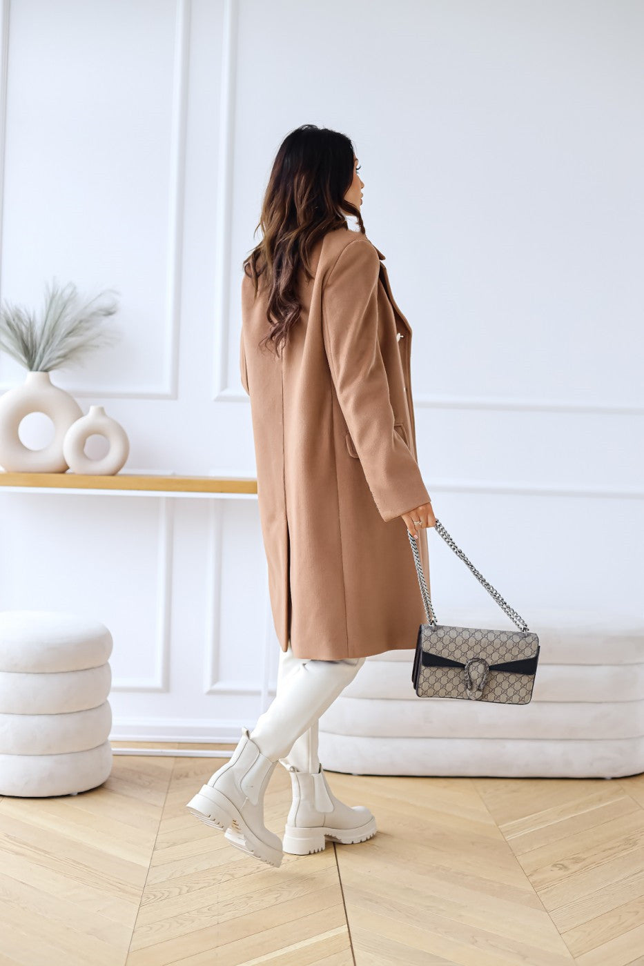 Veste Cintrée pour Femmes à Col Revers et Double Boutonnage, Manches Longues