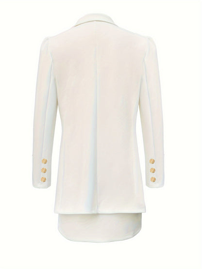 Women's Blazer - Double Breasted Treatored Fit - Gold Buttondetaljer - Formel slid