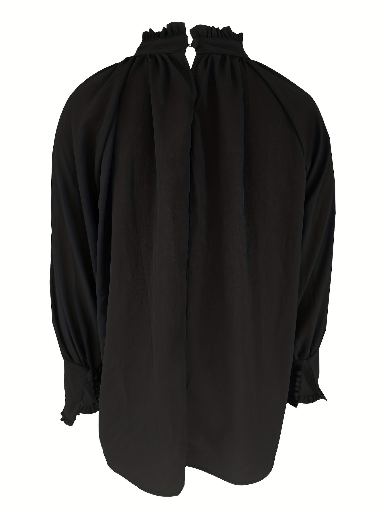 Blouse Femme Élégante – Nœud au Col et Manches Bouffantes