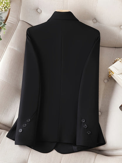 Women's Elegant Suit Jacket with One Button Closure