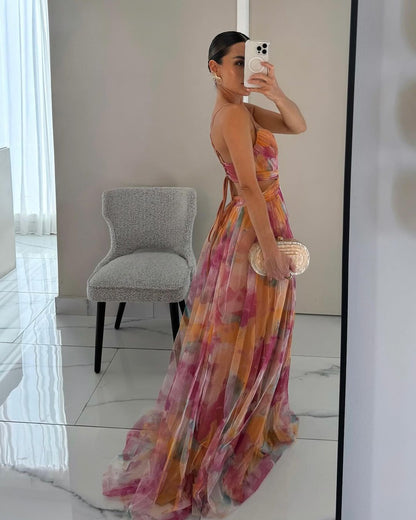 Women's Summer Floral Print Flowy Dress
