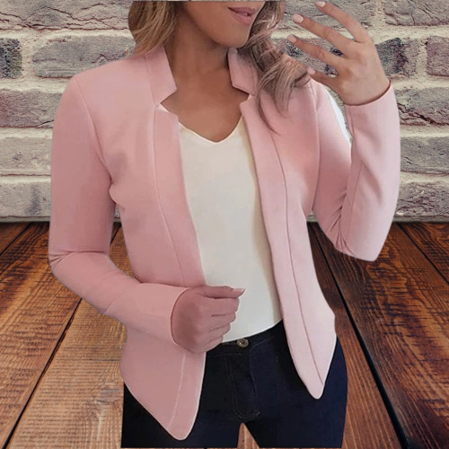 Gilet Blazer Cintré à Revers Tailleur pour Femme, Toutes Saisons