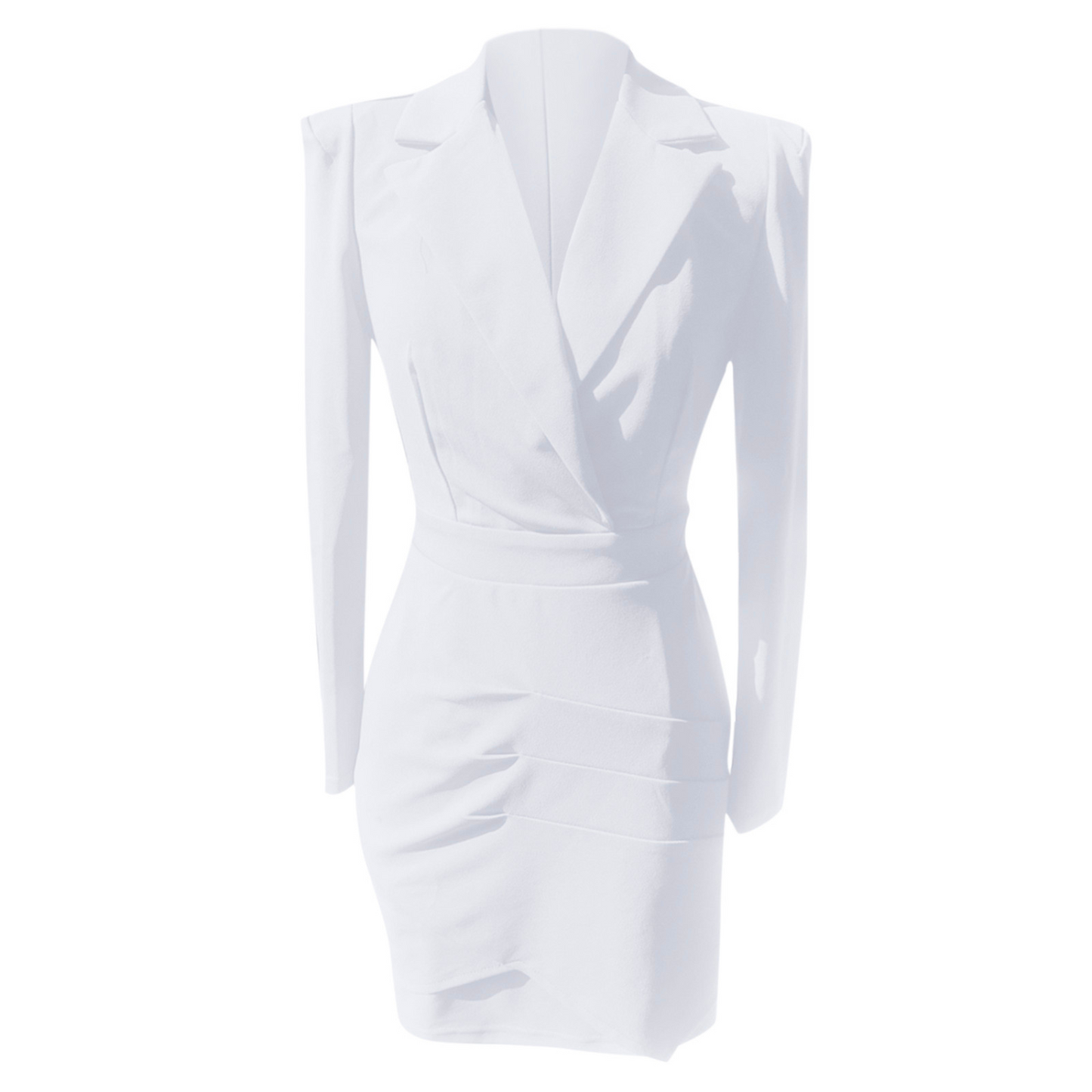 Women's Classic Long Sleeve Jacket Dress with Clean Design