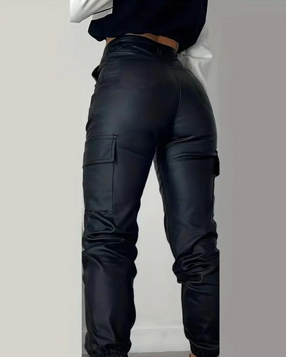 Jogging ajusté avec poches zippées pour femme