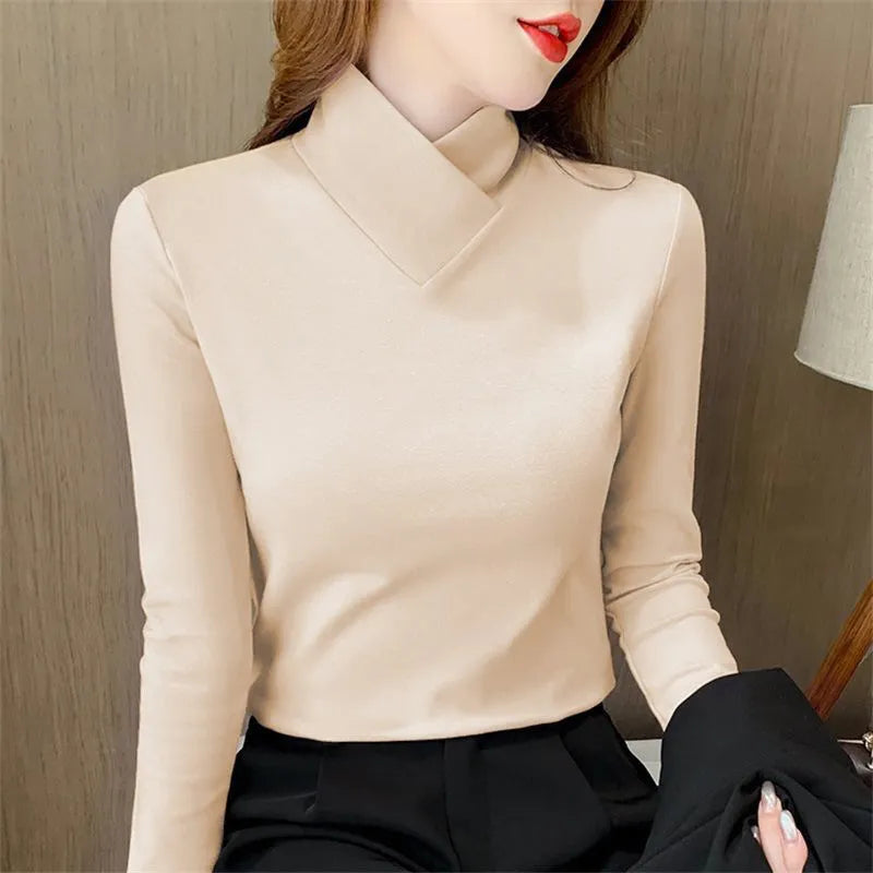 Elegant Women’s Turtleneck Top | Soft & Stylish Spring Summer Fashion