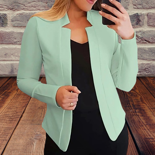 Gilet Blazer Cintré à Revers Tailleur pour Femme, Toutes Saisons