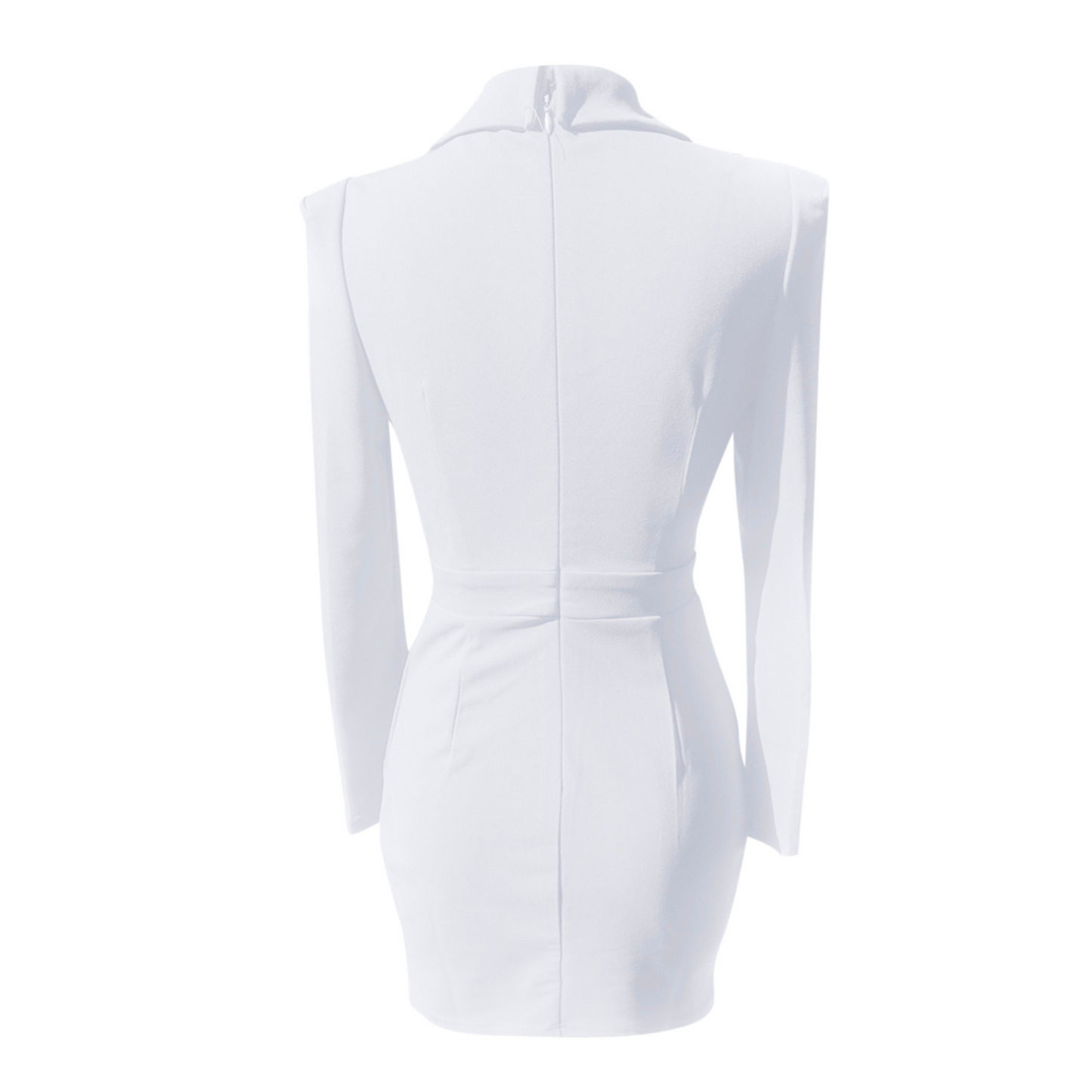 Women's Classic Long Sleeve Jacket Dress with Clean Design