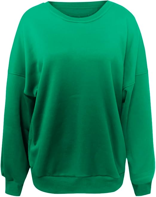 Women’s Oversized Thermal Sweatshirt with Letter Print