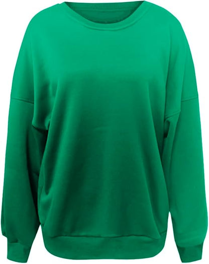 Women’s Oversized Thermal Sweatshirt with Letter Print