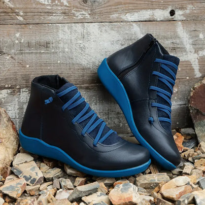 Chaussures Orthopédiques en Cuir avec Fermeture Zippée pour Femmes